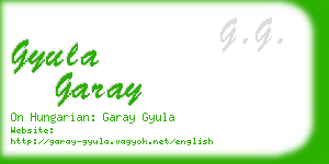 gyula garay business card